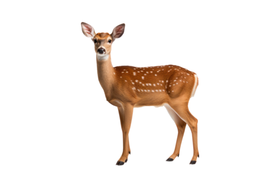 A deer isolated on transparent background. - Powered by Adobe