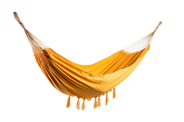 A hammock isolated on a transparent background.