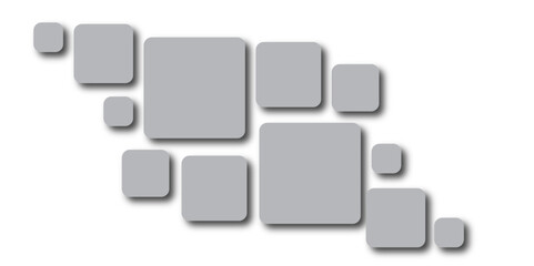 Abstract background geometric square. Abstract geometric shape from gray cubes. White squares repeating rectangles shape on blue and white background. Banner web template design with squares .