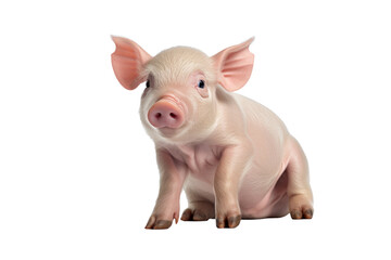 A piglet isolated on a transparent background.