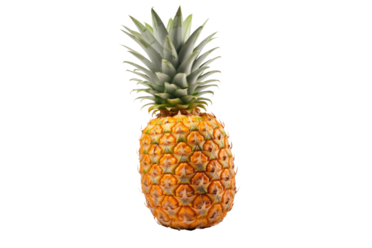 A pineapple fruit isolated on transparent background.