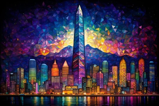 Abstract cityscape background.