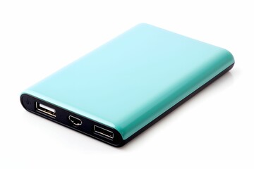 power bank highlighted on a white background. Mobile charger. Phone power bank.
