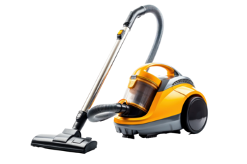 A Vacuum cleaner isolated on a transparent background.