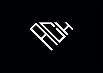 Modern letter A C H diamond shape logo And initial monogram A C H letter logo vector template.