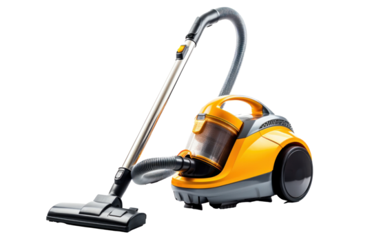 A Vacuum cleaner isolated on a transparent background.