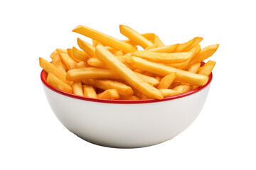 French Fries isolated on transparent background.