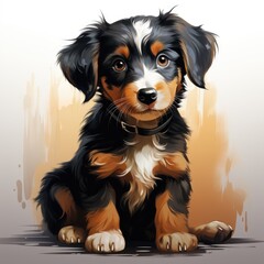 Fototapeta premium young Bernese mountain dog.