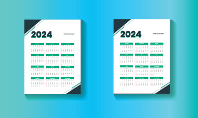 2024 wall calendar design template