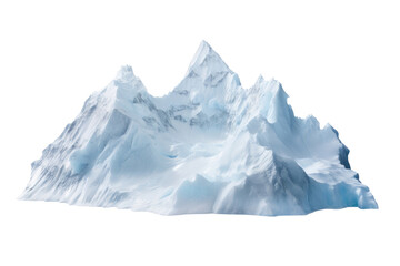 Fototapeta na wymiar Ice mountain landscape isolated on a transparent background.