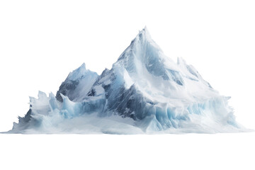 Ice mountain landscape isolated on a transparent background. - obrazy, fototapety, plakaty