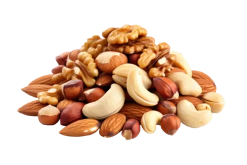 Fotobehang Nuts Mix isolated on a transparent background. © tong2530