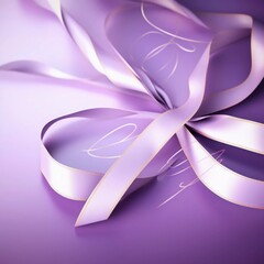 Purple ribbon, festive background, AI generator