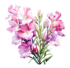 Watercolor lilac flowers. Generative AI, png