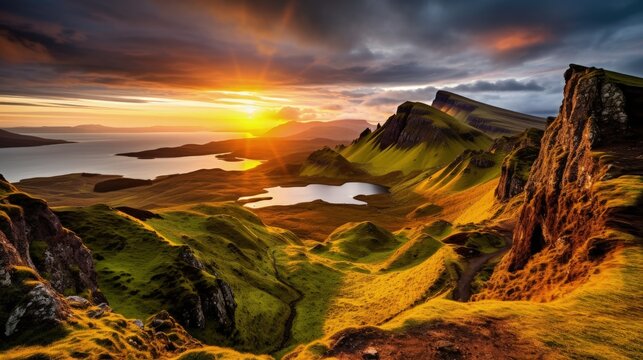 photo of mountains sunset at Isle