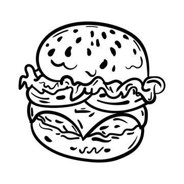 Cartoon icon American fast food