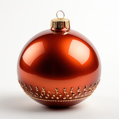 red christmas ball isolated