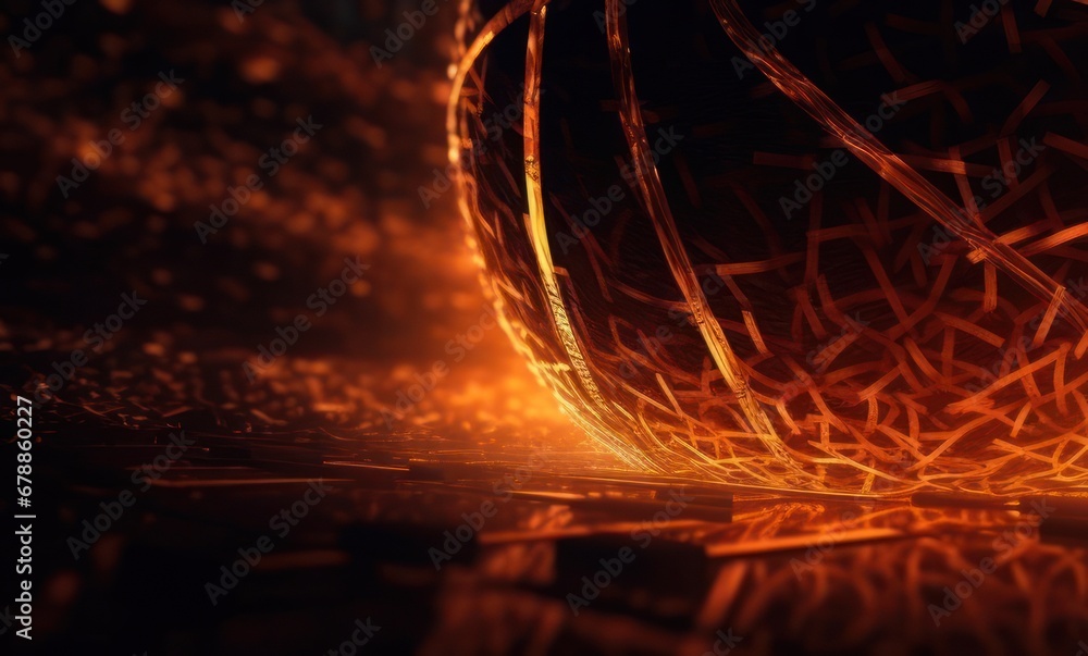Poster basketball on a table with a basketball background generative ai