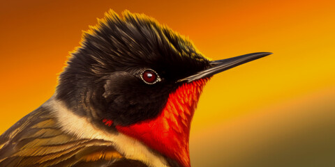 Close up of a bird - Generative AI