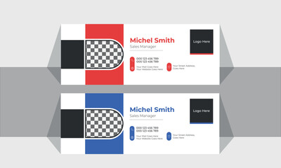 vector email signature template or email footer and personal social media cover design,