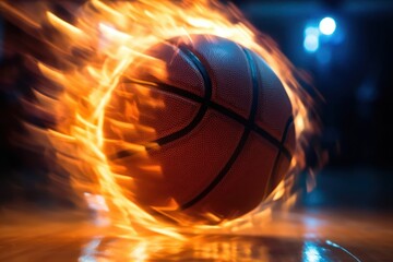 Fiery Game of Hoops Generative AI