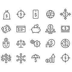 finance and Banking Icons vector design