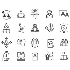 Management and Human Resources Icons vector design
