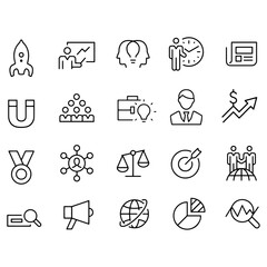 Business and Marketing icons vector design