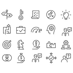  Business and Solution Icons vector design