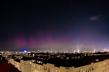Northern lights (aurora borealis) over Vienna, Austria - 678863291