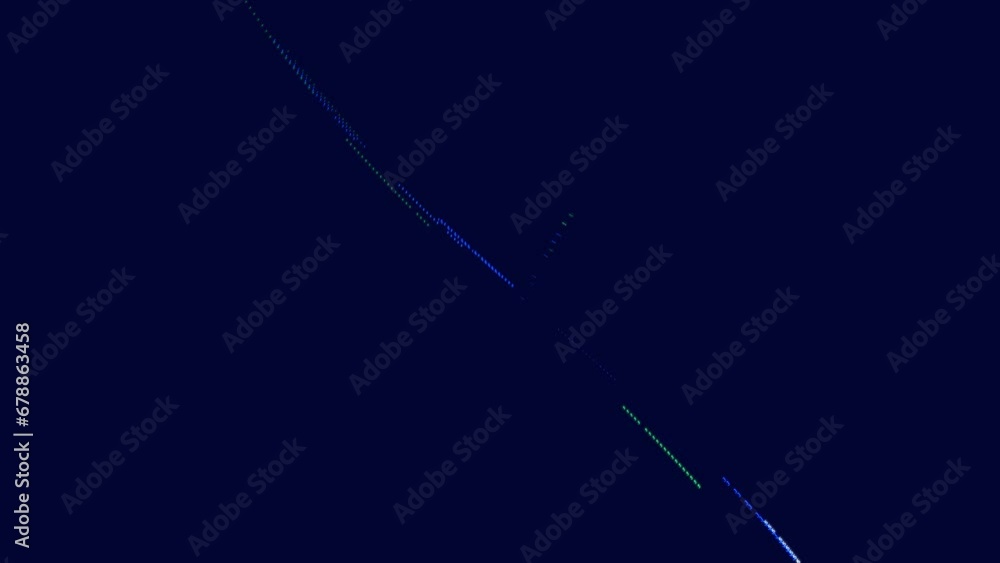 Poster vj loop hologram blue abstract bg. symbols form lines, lines form spiral grid. sci fi theme, informa