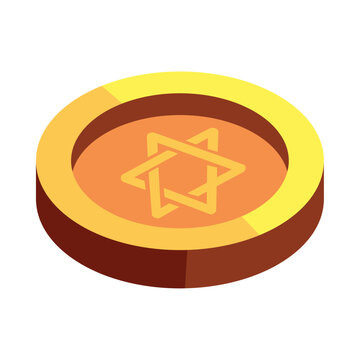 hanukkah golden coin