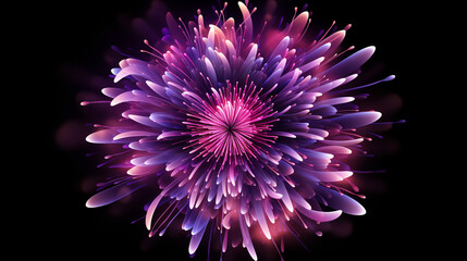 Colorful Fireworks Display in Night Sky

