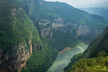 Foto auf Acrylglas Antireflex Canyon de Sumidero Mexico Chiapas near tuxtla Gutierrez natural park © Michele