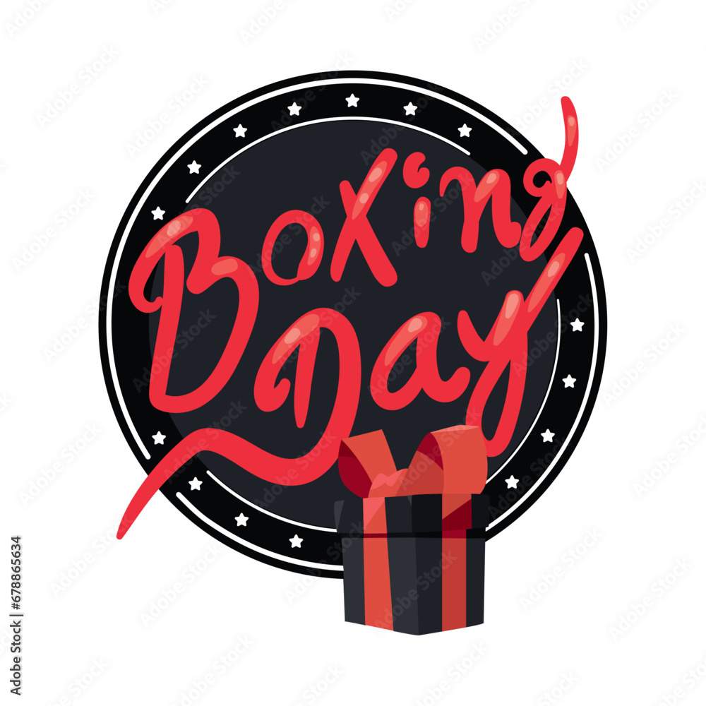 Wall mural boxing day badge