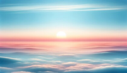 Serene Sunrise Over Cloudscape