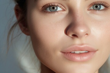 Fototapeta premium Close up of healthy nourished skin, skincare advertisement