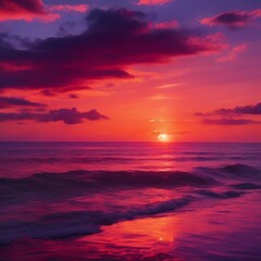 Obraz premium sunset over the ocean