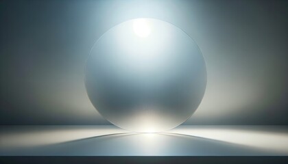 Abstract Minimalist Circle with Light Flare