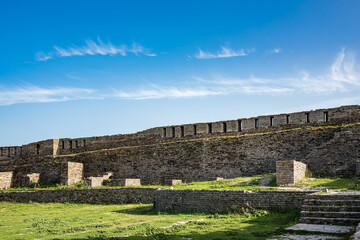 Fototapeta na wymiar Ruins of Gjirokaster Fortress Albania, Europe. Traveling concept background.