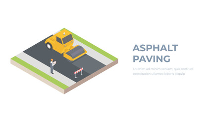 Asphalt Paving Road Repair Vector