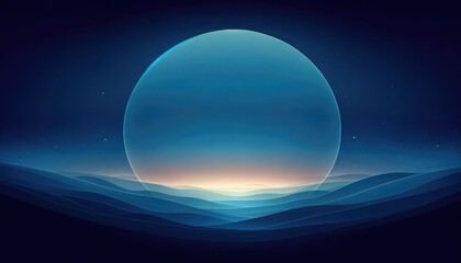 Serenity at Dusk: Abstract Ocean Sunset