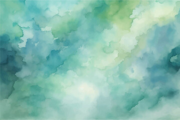 Yellow and green watercolor background for spring, Green watercolor background