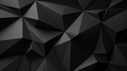 Obraz premium Black abstract geometric background from polygons