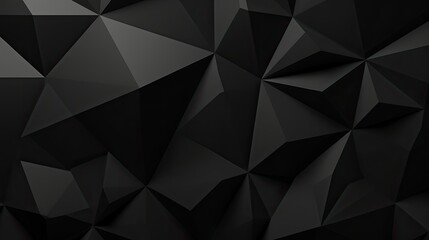 Black abstract geometric background from polygons - obrazy, fototapety, plakaty