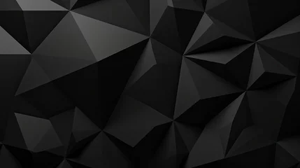 Fotobehang Black abstract geometric background from polygons © Creative Canvas