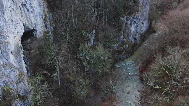 "Cheile V&acirc;rghişului" Vargis Gorge in Persani Mountains, Romania, Aerial view