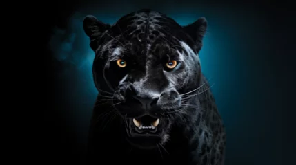 Fototapeten black panther head © Haseeb