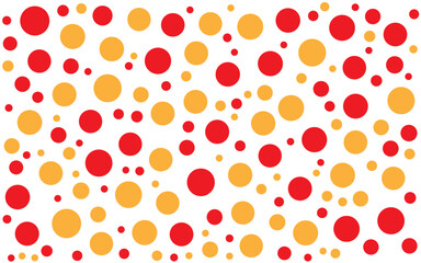Red and Yellow Bubble Pattern Background