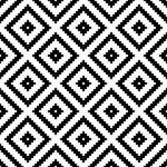 Shweshwe african seamless pattern. Repeating abstract shwe black white isolation on white background. Repeated geometric for design prints. Sotho rhombus repeat patern. Geo fabric. Vector illustration